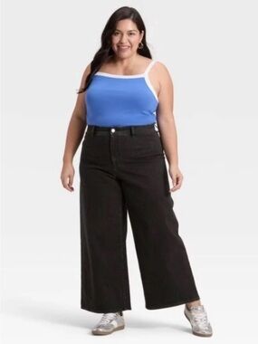 Universal Thread Black Wide-Leg Jeans